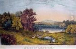 Hand-colored Lithograph, 
Lightstain, Matstain, Some Waterstaining,other Lesser Defects, With 
Margins, Framed