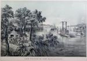 Low Water In The Mississippi by Currier