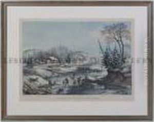 American Winter Scenes, Morning. by Currier
