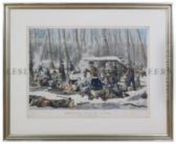 American Forest Scene, Maple Sugaring - view 1