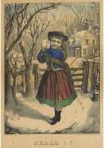 Look At Papa [c3763]; Handcoloured Lithograph. Published At 152 Nassau Street, New York.