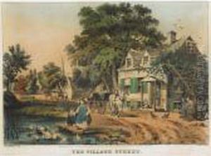 The Village Street by Currier