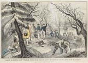 Landing Of The Pilgrims At Plymouth 11th Dec. 1620 by Currier