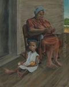 On The Porch by John Steuart Curry
