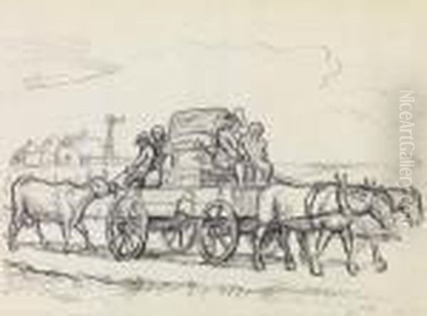Family In A Wagon. - view 1