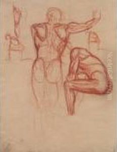 Male Nude - Seated by John Steuart Curry