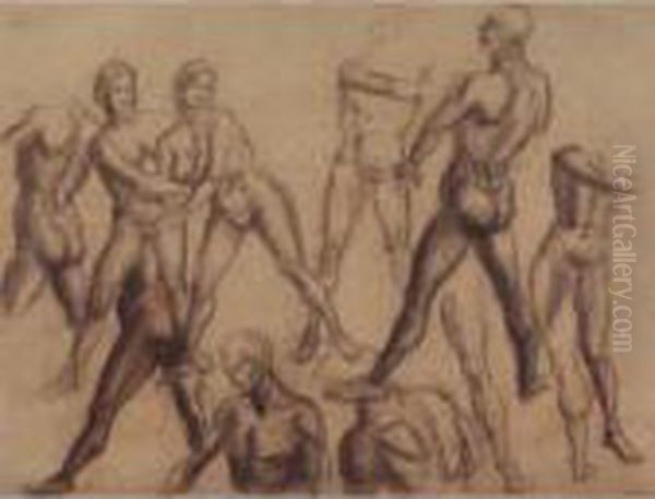 Fighting Nudes - view 1