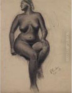 Female Nude - Seated by John Steuart Curry