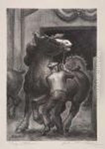Prize Stallions by John Steuart Curry