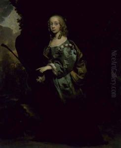 Portrait of a young girl in green by Sir Peter Lely
