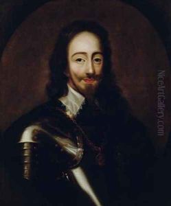 Portrait of Charles I in armour by Sir Peter Lely