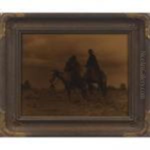 Women Of The Desert - Navaho by Edward Sherrif Curtis