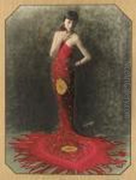 Woman In Red, Possibly Anna May Wong - view 1