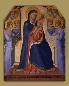 Madonna Enthroned with Angels 1340 by Pietro Lorenzetti