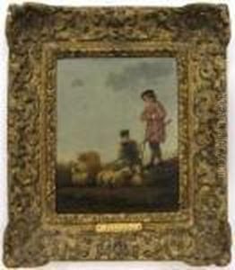 "shepherd And Shepherdess" by Aelbert Cuyp