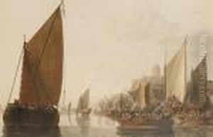 An Aquatic Fete At Dort by Aelbert Cuyp