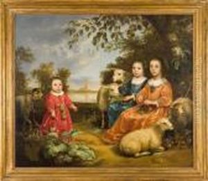Paesaggio Con Bambine E Pecorelle by Aelbert Cuyp