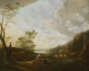 Flusslandschaft Mitrastender Hirtenfamilie by Aelbert Cuyp
