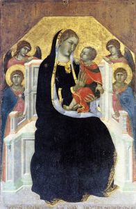 Virgin Enthroned with Child and Four Angels c. 1320