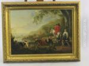 Drovers And Cattle By A River Drovers And Cattle By A River