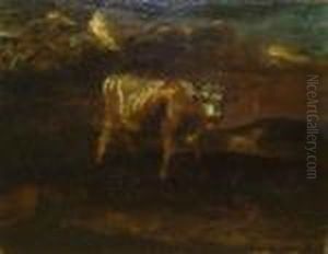 A Bull In Dark Landscape by Aelbert Cuyp