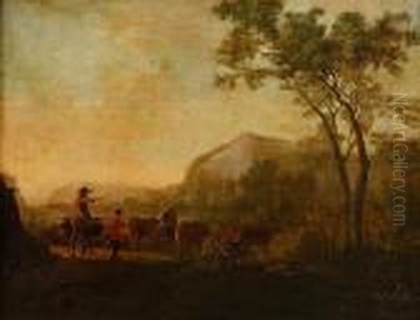 Wooded Landscape With Travellers - view 1
