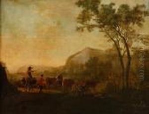 Wooded Landscape With Travellers by Aelbert Cuyp