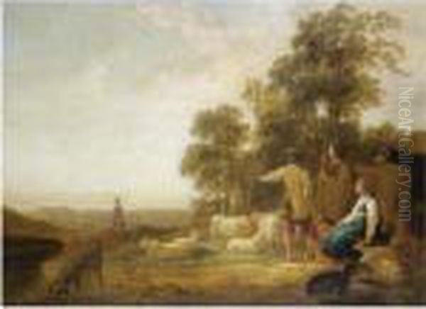 Landscape With Sherpherds And Shepherdesses Near A Well - view 1