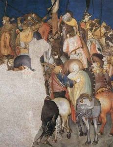 Crucifixion (detail-2) 1320 by Pietro Lorenzetti