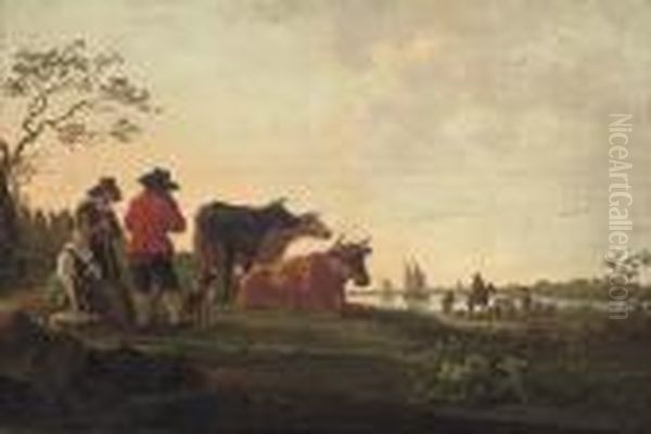 A River Landscape With A Drover - view 1