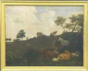 Sheep In A Pasture by Aelbert Cuyp