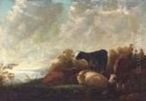 Cattle At Rest By A River by Aelbert Cuyp