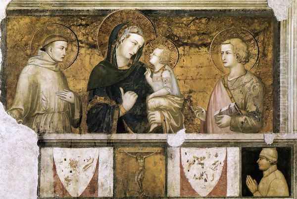 Madonna with St Francis and St John the Evangelist c. 1320 - view 1