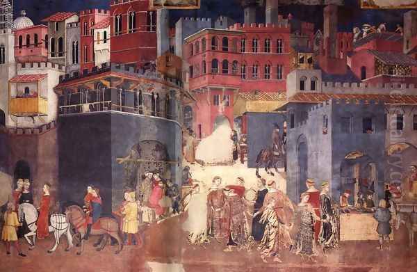 Effects Of Good Government On The City Life (detail) - view 1