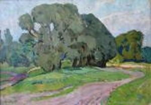 Pejzaz Z Droga by Stanislaw Czajkowski