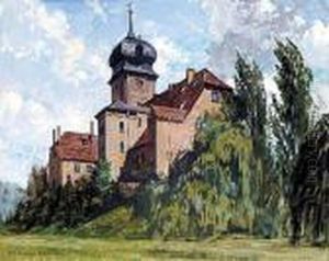 Pejzaz Z Zamkiem by Stanislaw Czajkowski