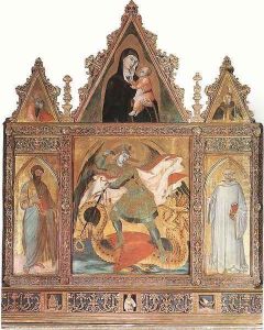 St Michael 1330-35 by Ambrogio Lorenzetti