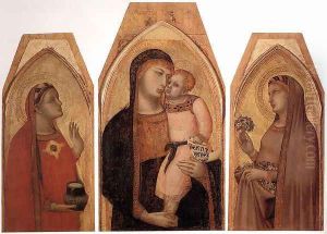Madonna and Child with Mary Magdalene and St Dorothea by Ambrogio Lorenzetti