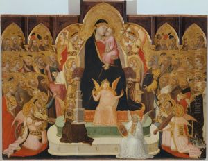 Madonna with Angels and Saints (Maesta) c. 1335 by Ambrogio Lorenzetti