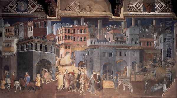 Effects of Good Government on the City Life (detail-2) 1338-40 - view 1