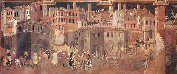 Effects of Good Government on the City Life (detail-1) 1338-40 - view 1