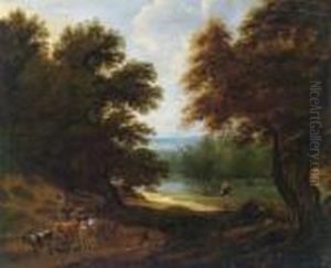 Waldige Hugellandschaft by Jaques D'Arthois