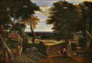 Landschaft Mit Landleuten Und Ziegen by Jaques D'Arthois