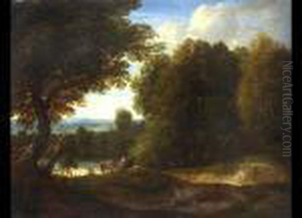 Waldlandschaft Mit Figuren - view 1