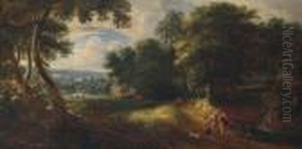 An Extensive Wooded Landscape With Venus And Adonis - view 1