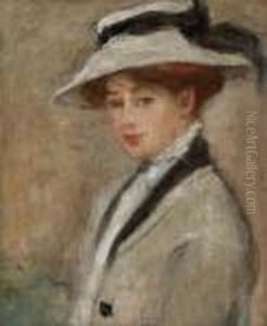 Portrait De Femme by Georges dEspagnat