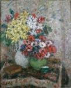 Vase De Narcisses Et Vase D'anemones by Georges dEspagnat