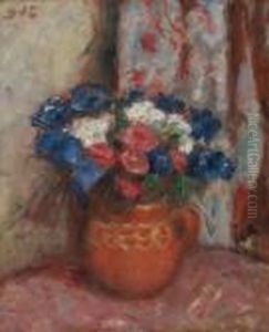 Bouquet Dans Un Pot Rouge Bouquet Dans Un Pot Rouge