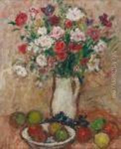 Nature Morte Aux Fleurs Et Aux Fruits by Georges dEspagnat