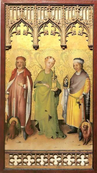 Sts Mark, Barbara and Luke 1445-50 - view 1